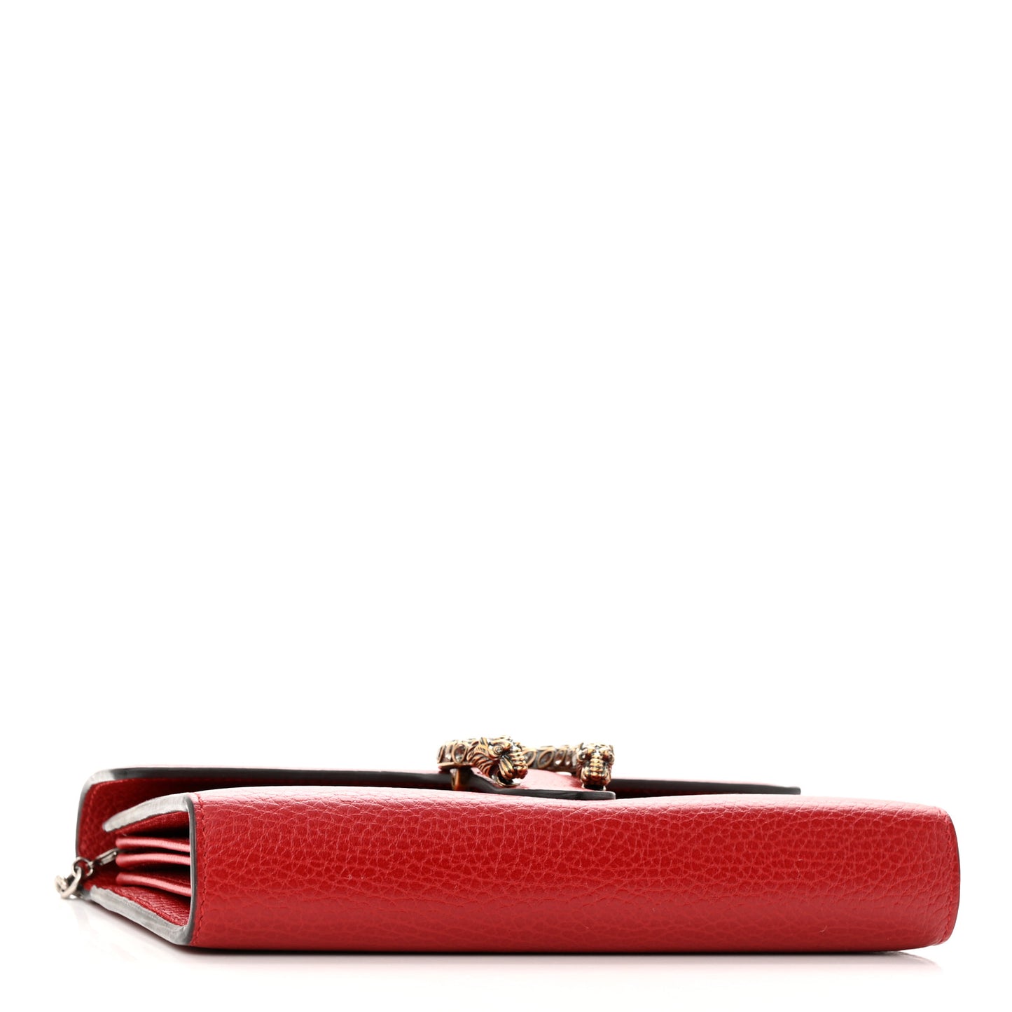 Calfskin Mini Dionysus Chain Wallet Hibiscus Red