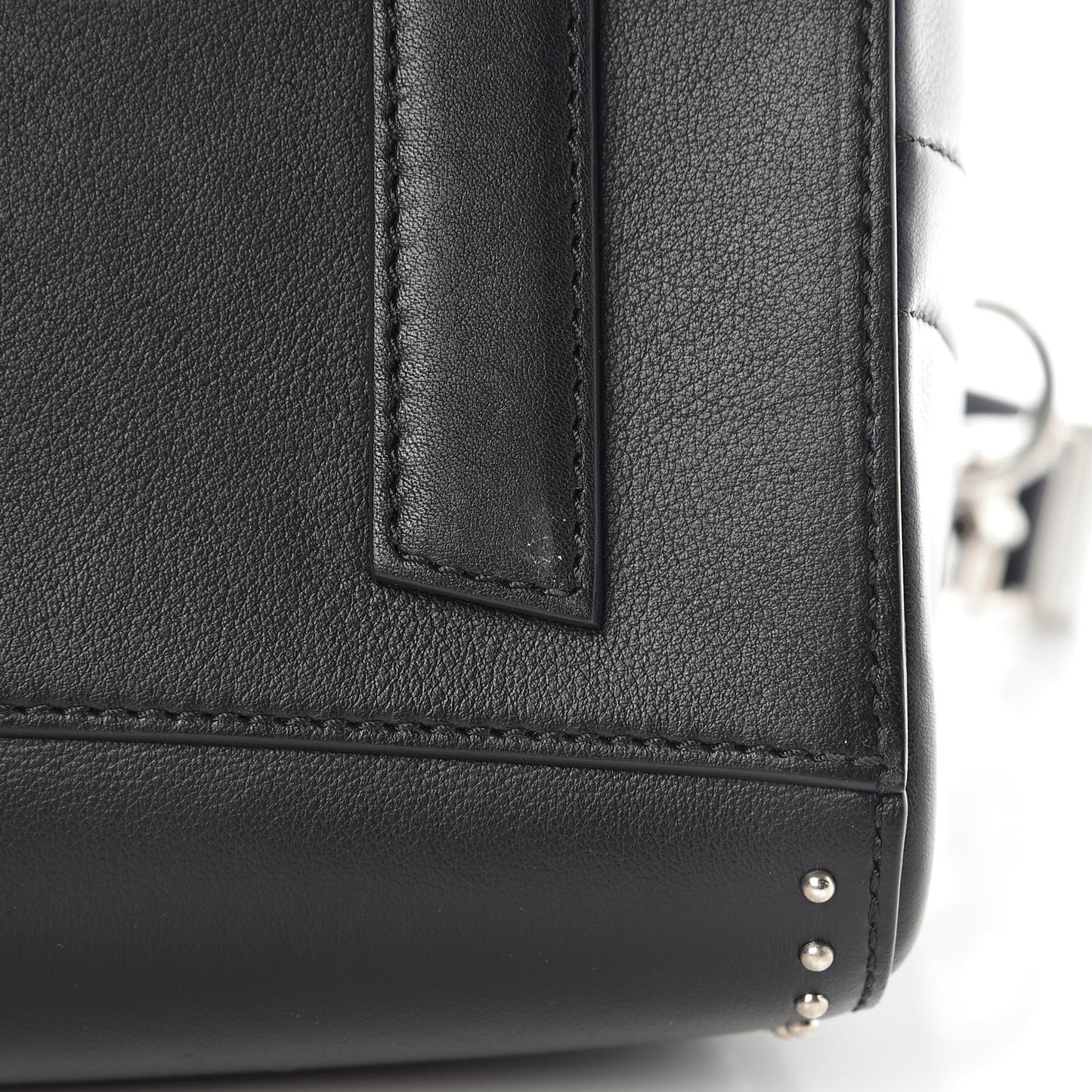 Calfskin Small Studded Antigona Black