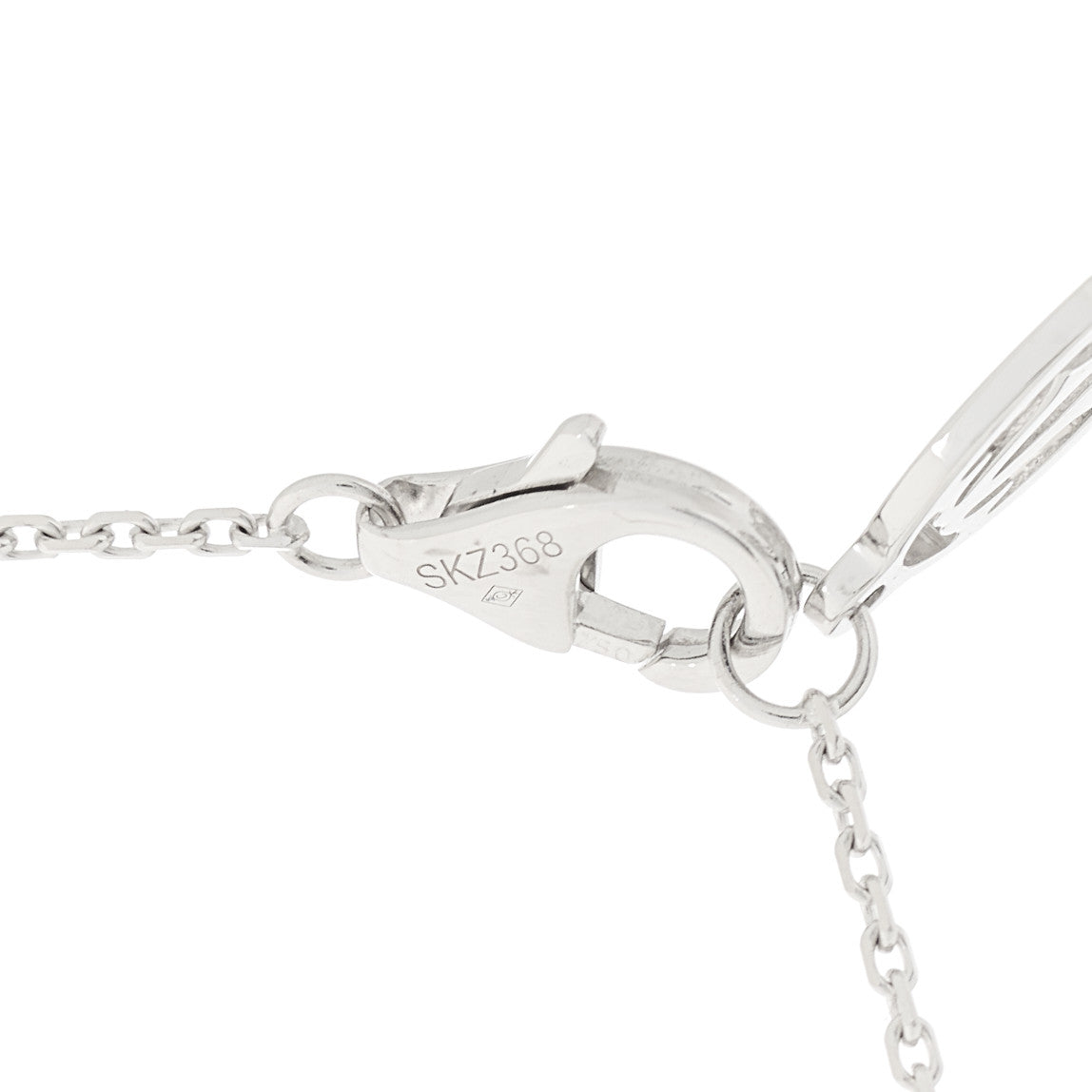 18K White Gold Diamond .23ct C De Cartier Pendant Necklace