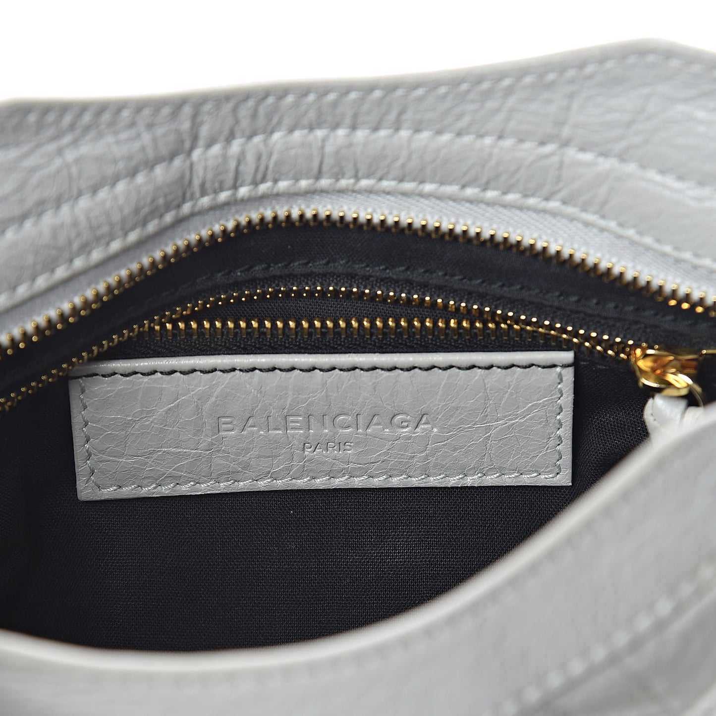Agneau Classic Gold Hardware Mini City Gris Nuage