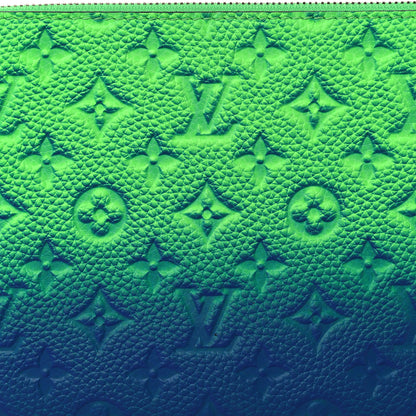 Louis Vuitton Taurillon Illusion Trio Pouch Bleu Vert 7 of 10
