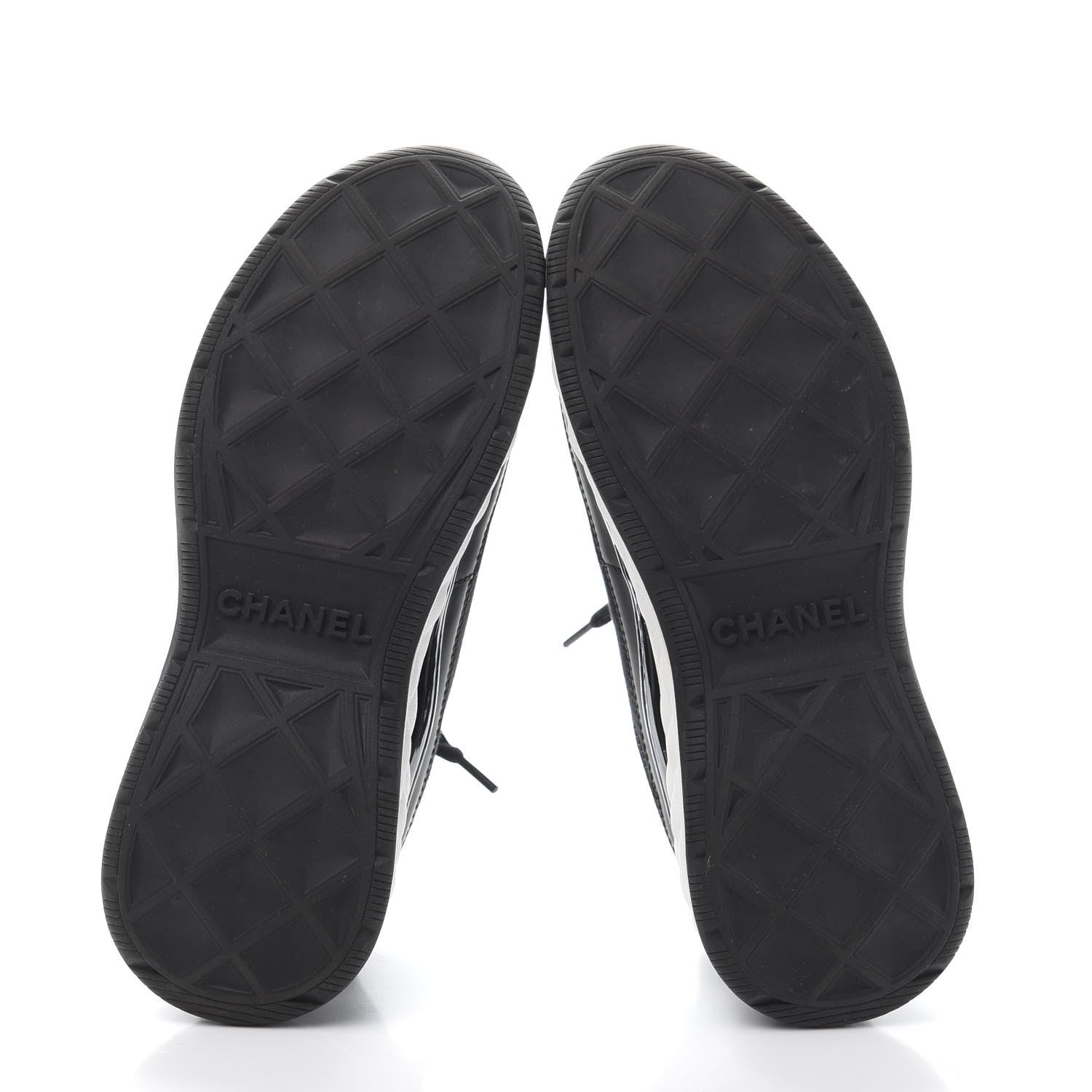 Chanel Velvet Calfskin Mixed Fibers CC Sneakers 36 Black 6 of 10
