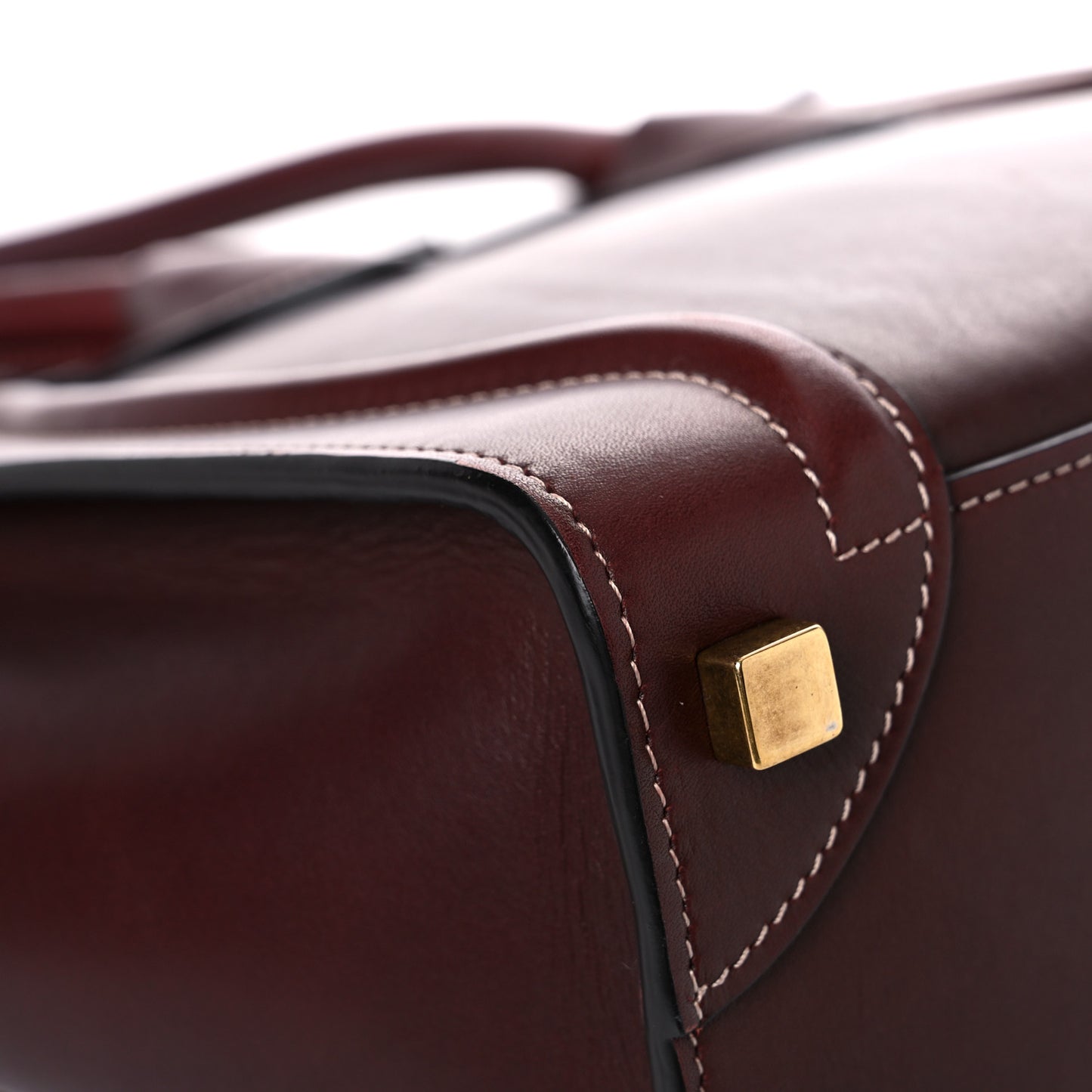 Smooth Calfskin Micro Luggage Burgundy