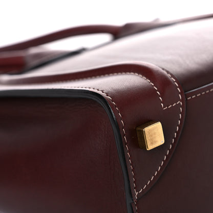 Celine Smooth Calfskin Micro Luggage Burgundy 8 of 17