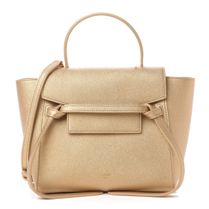 Celine Laminated Calfskin Nano Belt Bag Gold 1 of 10