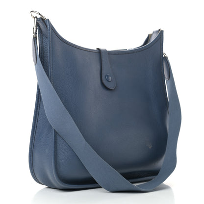 Hermes Buffle Skipper Evelyne PM Bleu Saphir 3 of 16