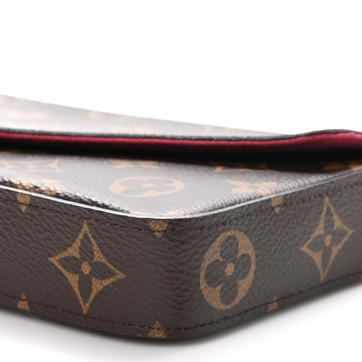 Louis Vuitton Monogram Pochette Felicie Chain Wallet Fuchsia 10 of 10