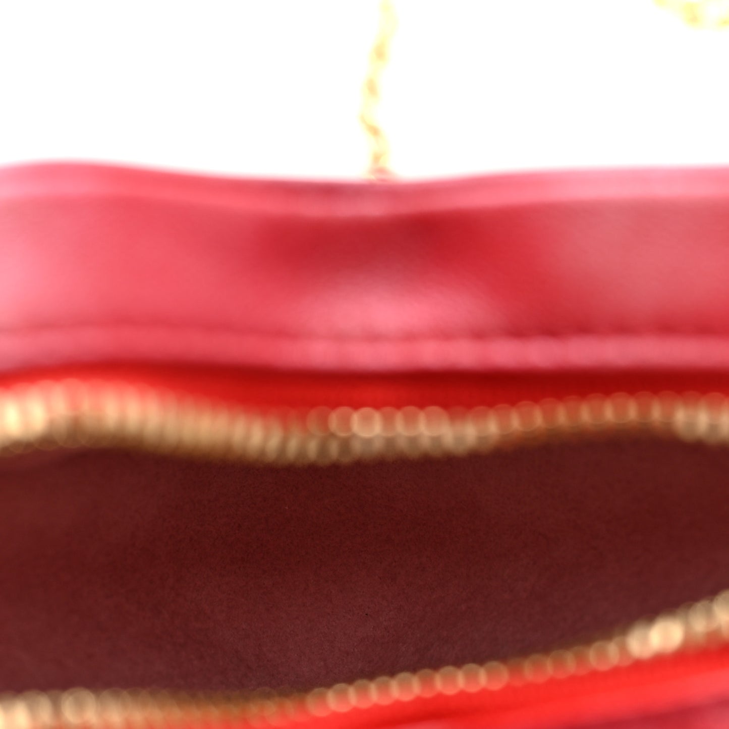 Lambskin Embossed Monogram Fall In Love Sac Coeur Heart Chain Bag Lipstick Red