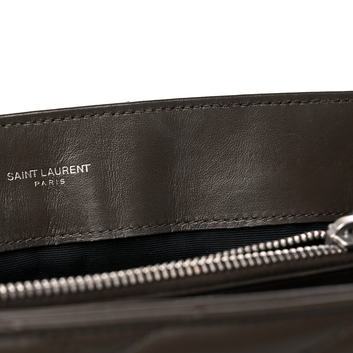 Saint Laurent Calfskin Y Quilted Monogram Medium Loulou Chain Satchel Asphalt 11 of 15