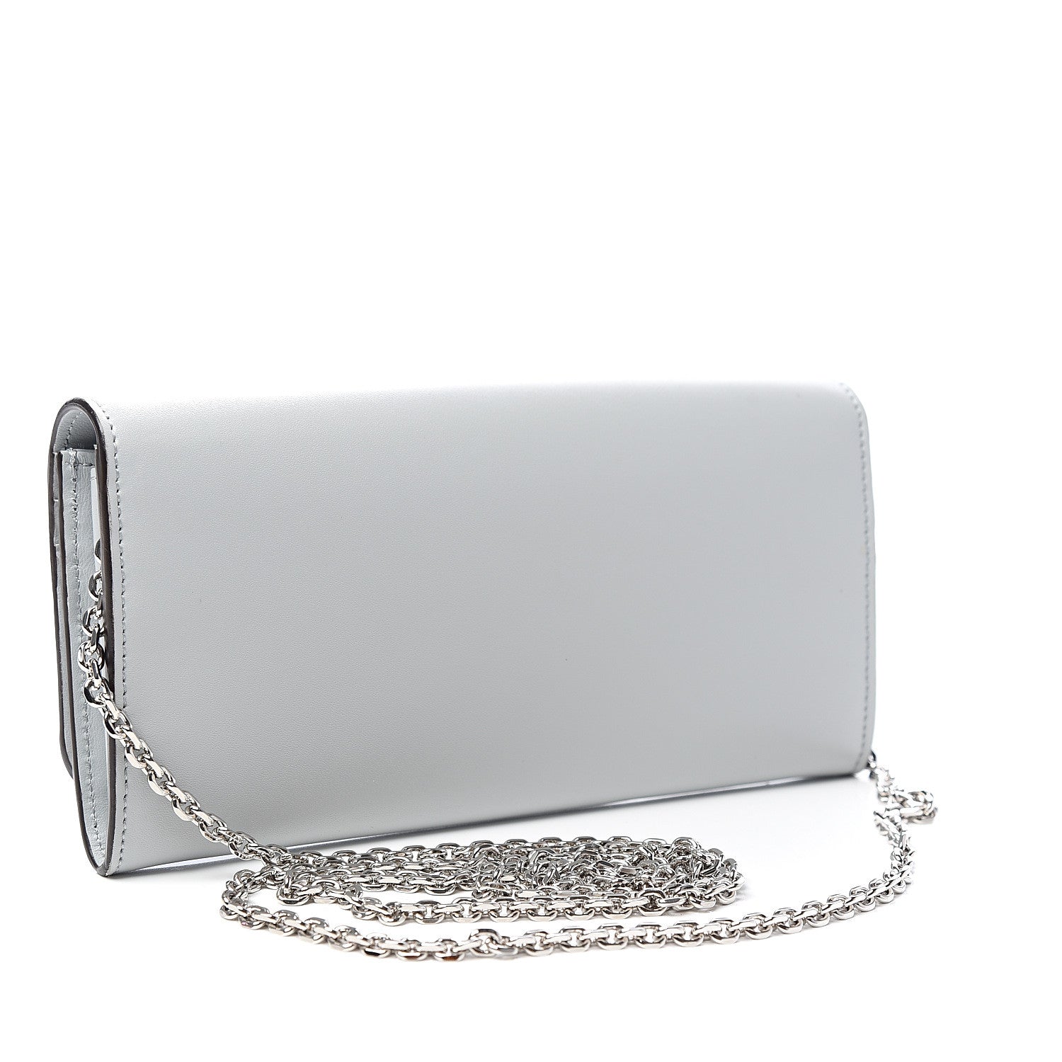 Fendi Vitello Liberty Fun Fair Studded Continental Wallet On Chain Grigio Perla Multicolor 2 of 6