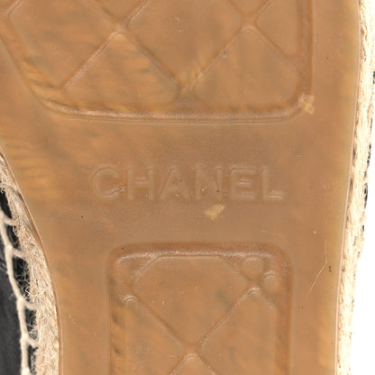 Chanel Lambskin CC Espadrilles 38 Black 8 of 9