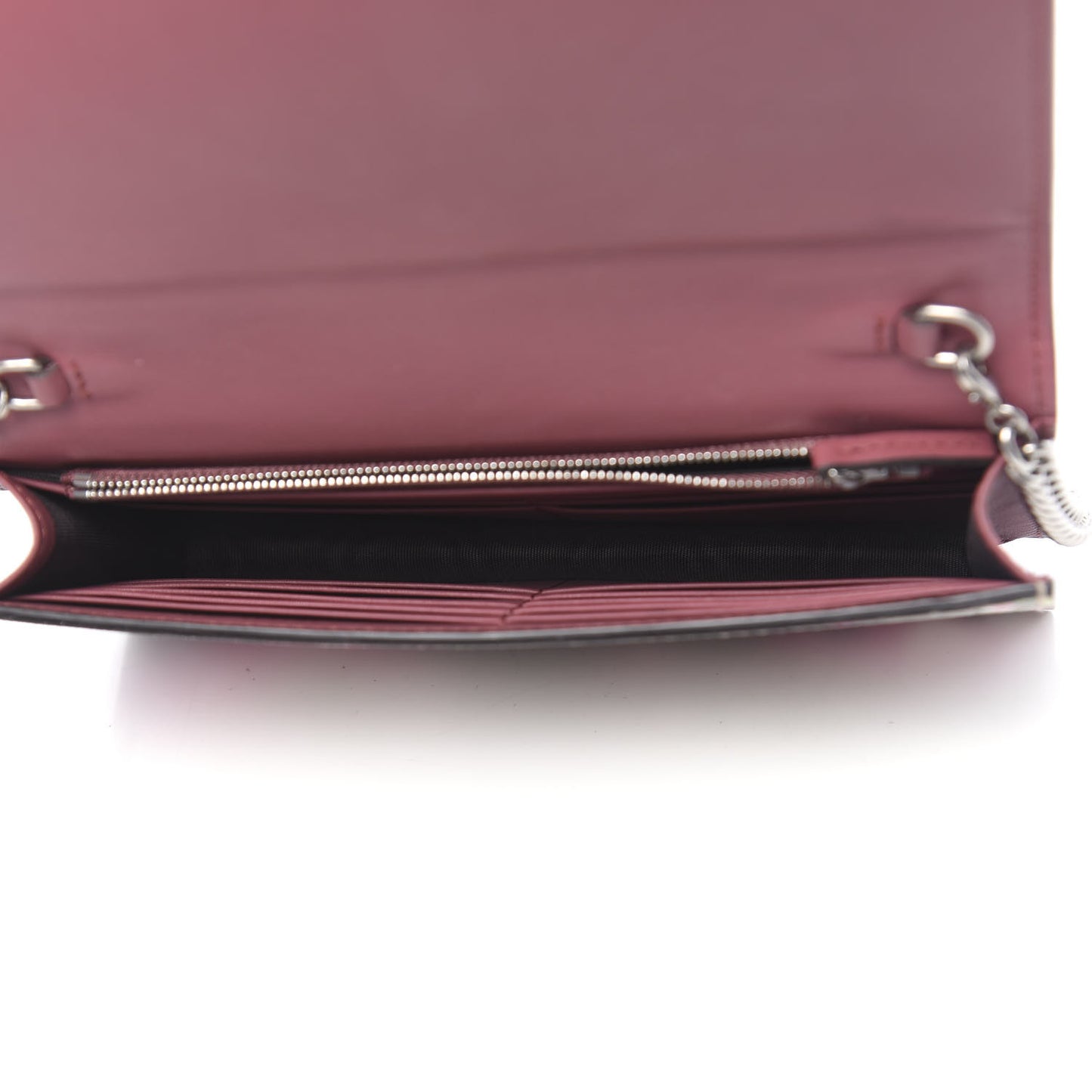 GG Supreme Monogram Blooms Chain Wallet Beige Multicolor Dry Rose
