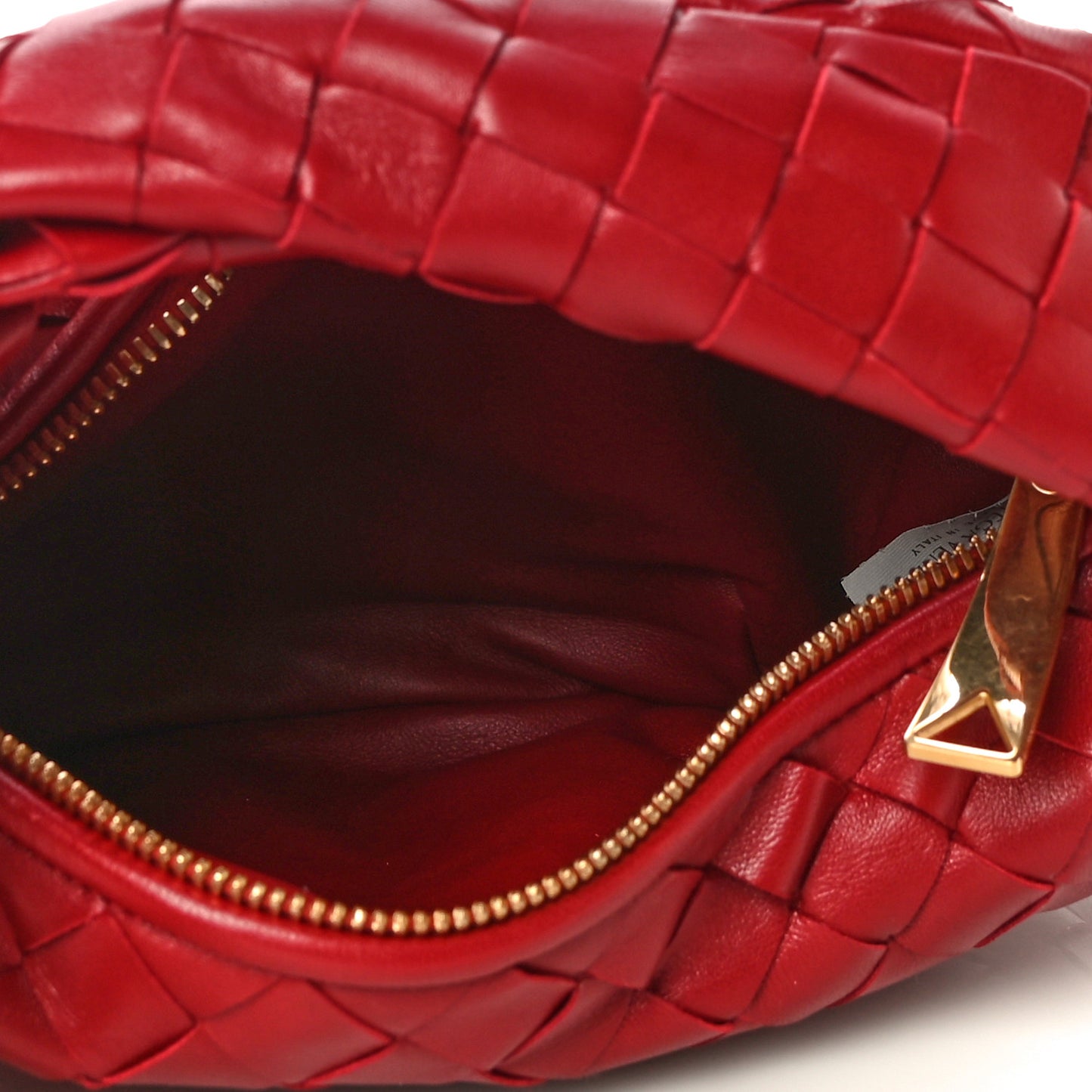 Nappa Intrecciato Mini Jodie Dark Red