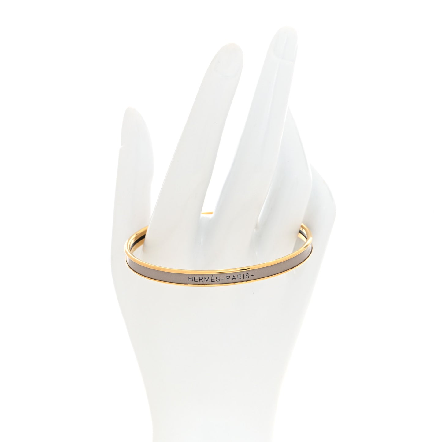 Enamel Printed Extra Narrow Uni Bracelet 65 Marron Glace
