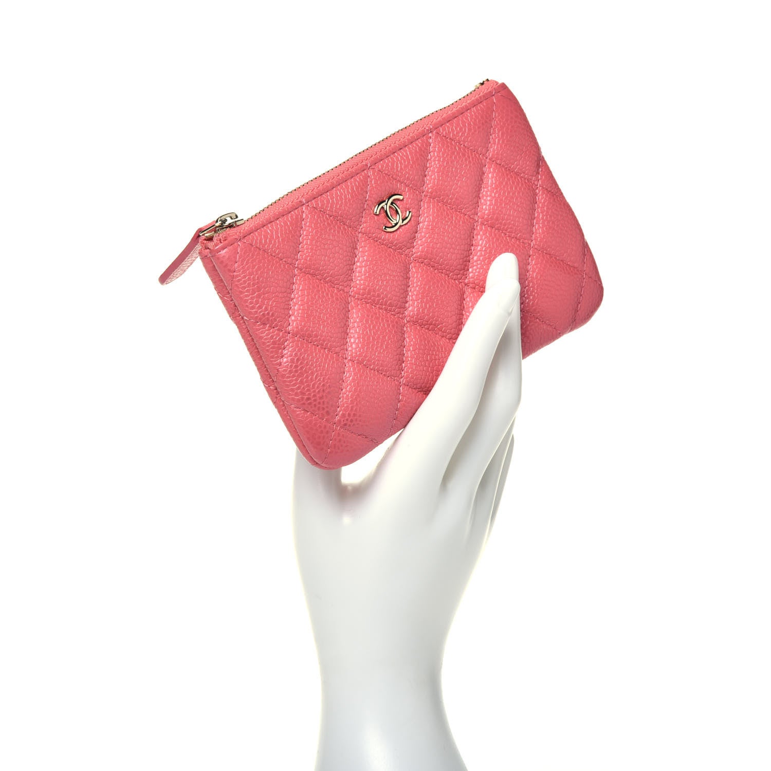 Chanel Iridescent Caviar Quilted Small Cosmetic Case Pink 2 of 7