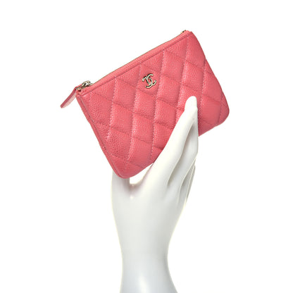Chanel Iridescent Caviar Quilted Small Cosmetic Case Pink 2 of 7