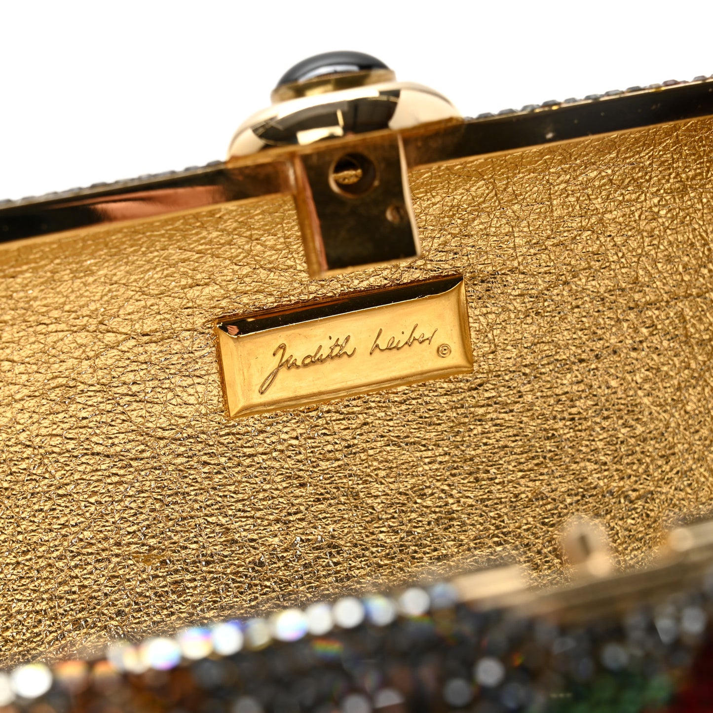 Swarovski Crystal Rose Minaudiere Clutch Multicolor