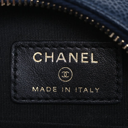 Chanel Caviar Quilted Round Filigree Crossbody Navy Black 7 of 10