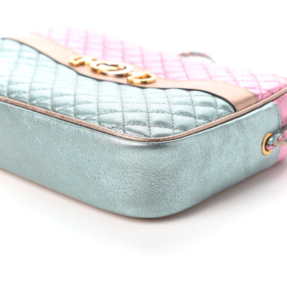 Gucci Laminated Nappa Trapuntata Small Zumi Shoulder Bag Rosa Lago Rame 7 of 10