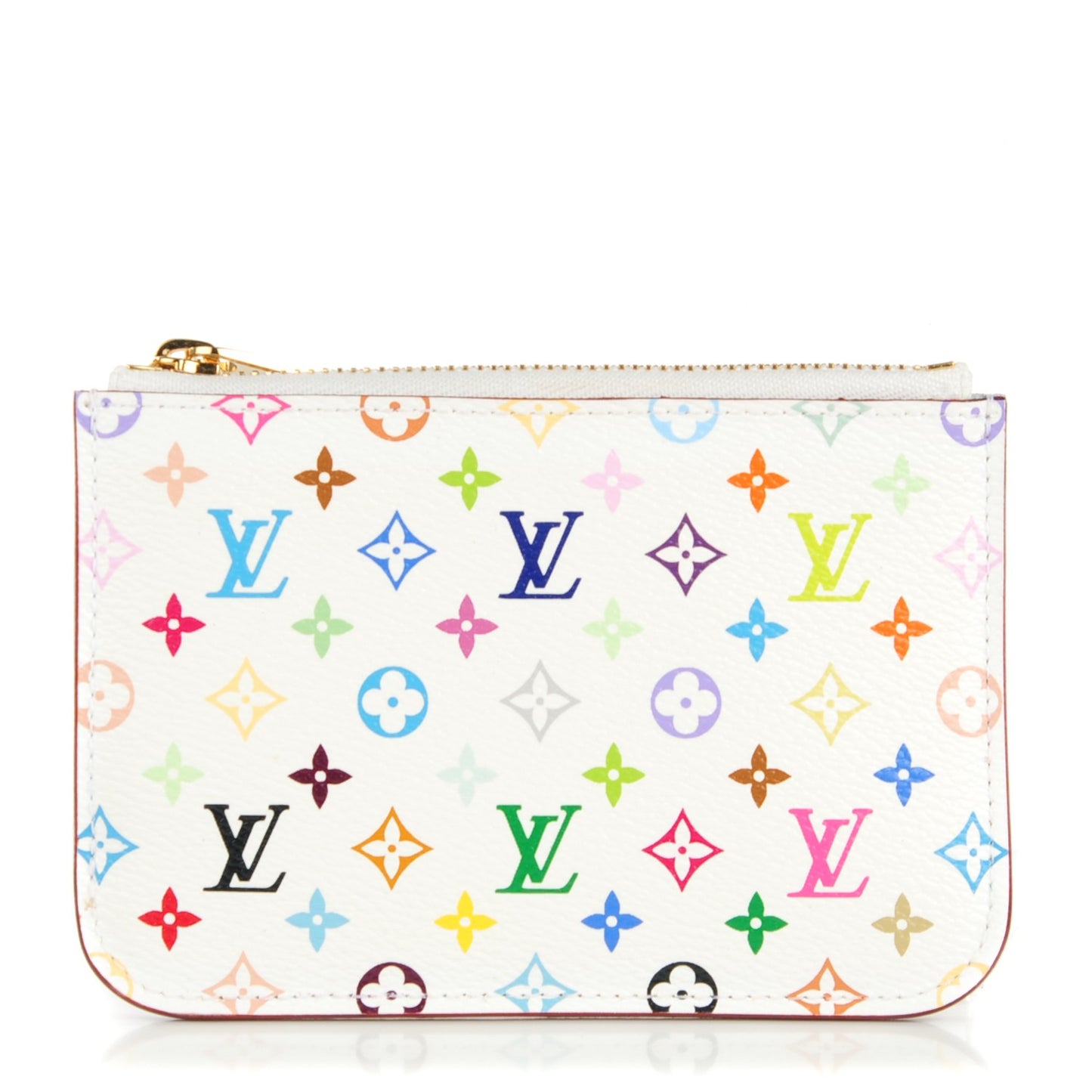 Monogram Multicolor Key Pouch White Litchi