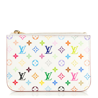 Louis Vuitton Monogram Multicolor Key Pouch White Litchi 1 of 7