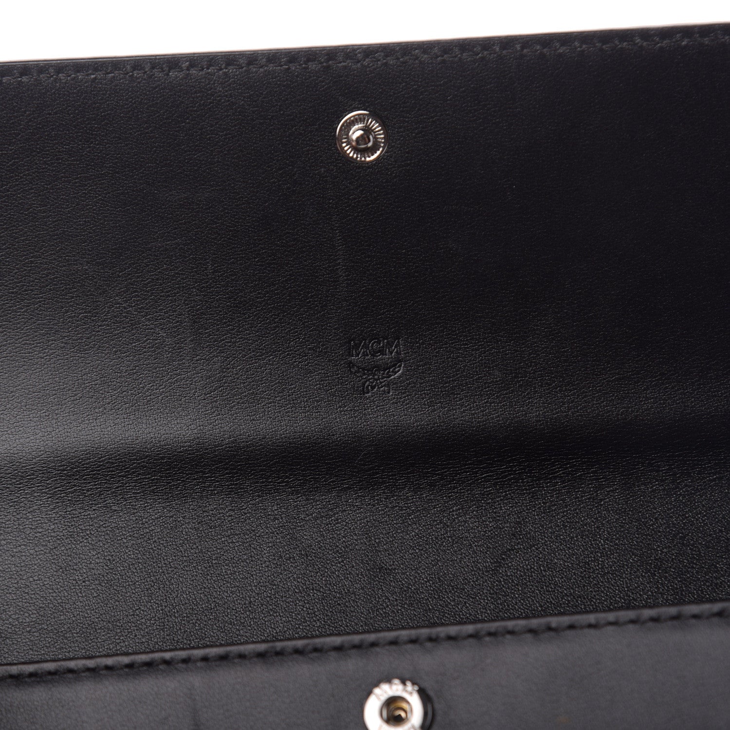 MCM Visetos Large Tri-Fold Flap Wallet Black 6 of 8