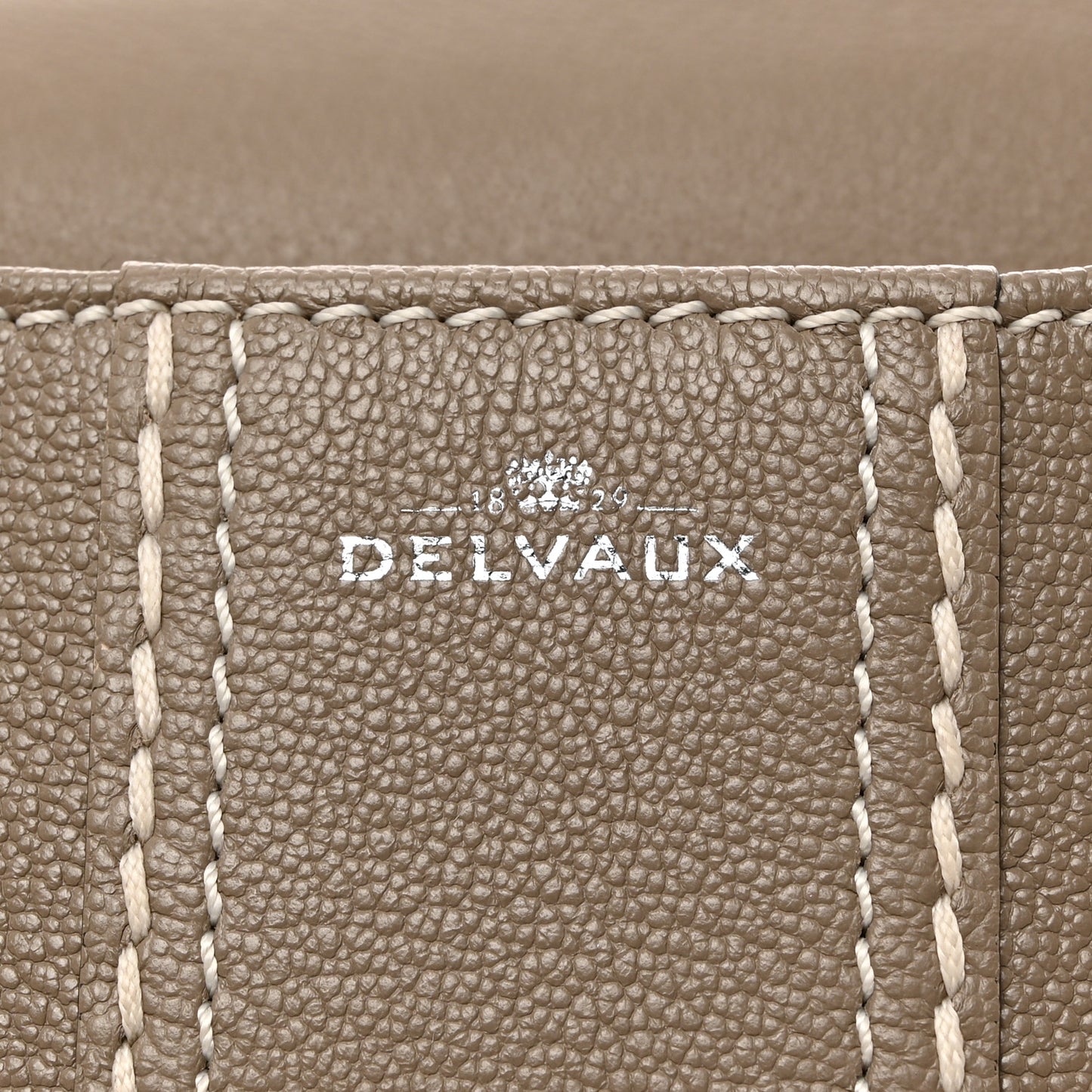 Grained Rodeo Calfskin Surpique Mini Brillant Satchel Tourterelle Ivory