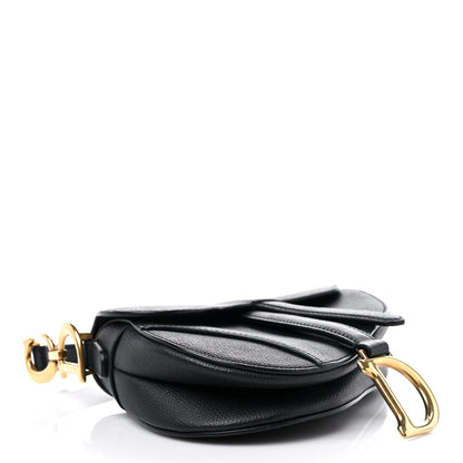 Christian Dior Grained Calfskin Mini Saddle Bag Black 4 of 14