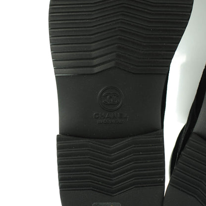 Chanel Suede Calfskin Quilted Short Boots 38 Black 7 of 8