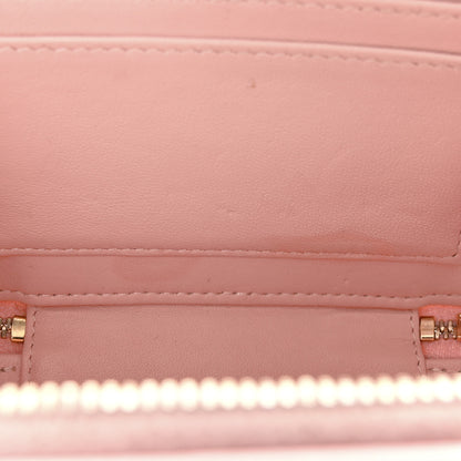 Chanel Glazed Calfskin Quilted Small Top Handle Vanity Case Light Pink 12 of 17