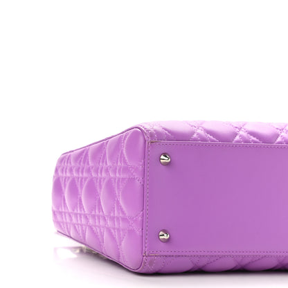 Christian Dior Lambskin Cannage Medium Lady Dior Purple 8 of 9