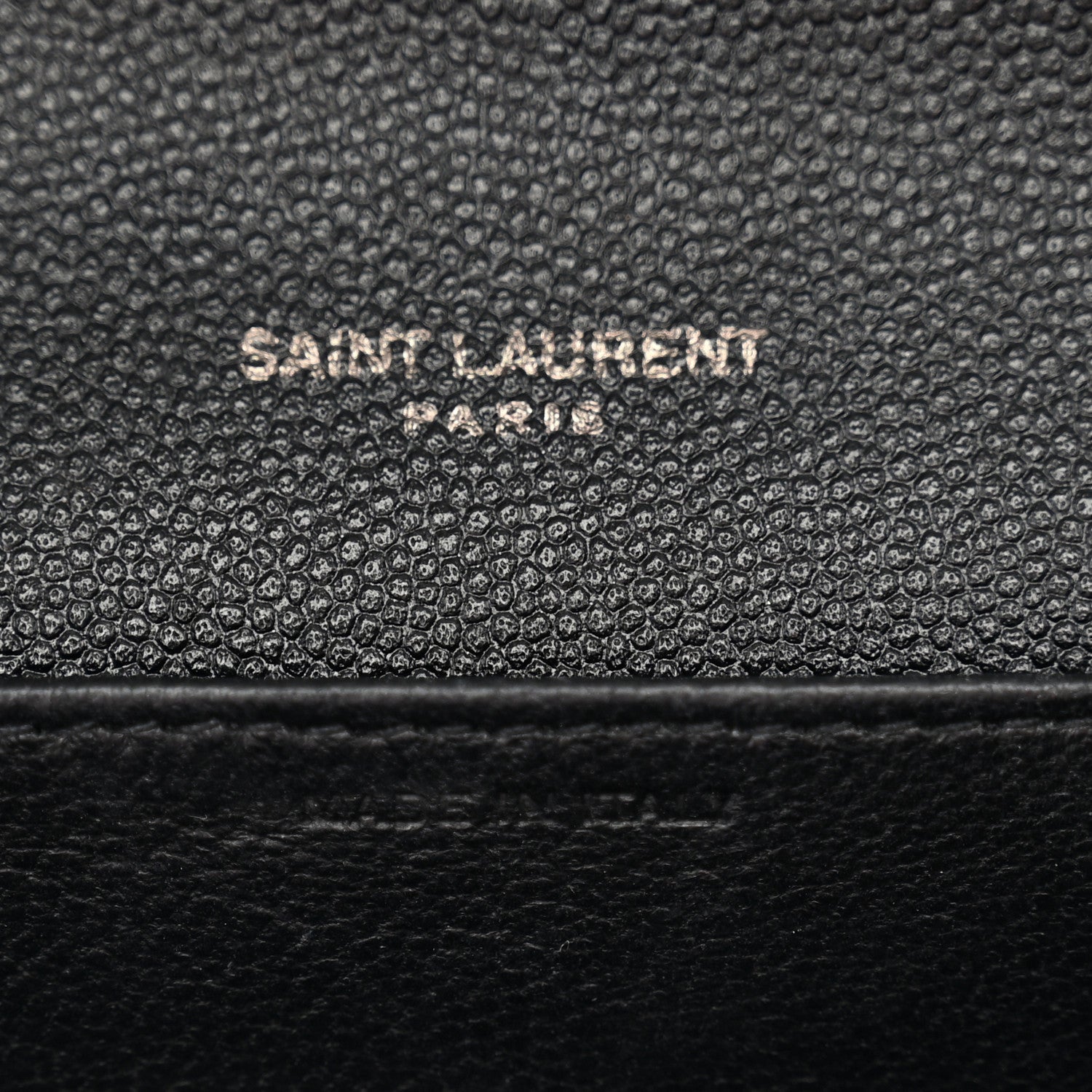 Saint Laurent Grain De Poudre Monochrome Uptown Chain Wallet Black 6 of 11