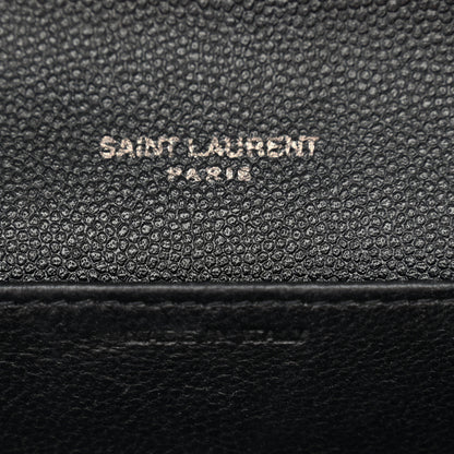 Saint Laurent Grain De Poudre Monochrome Uptown Chain Wallet Black 6 of 11
