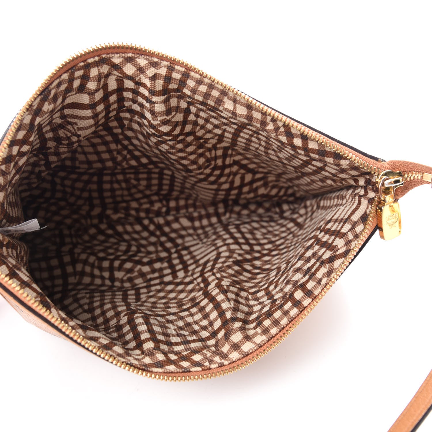 MCM Visetos Medium Stark Wristlet Pouch Cognac 5 of 11
