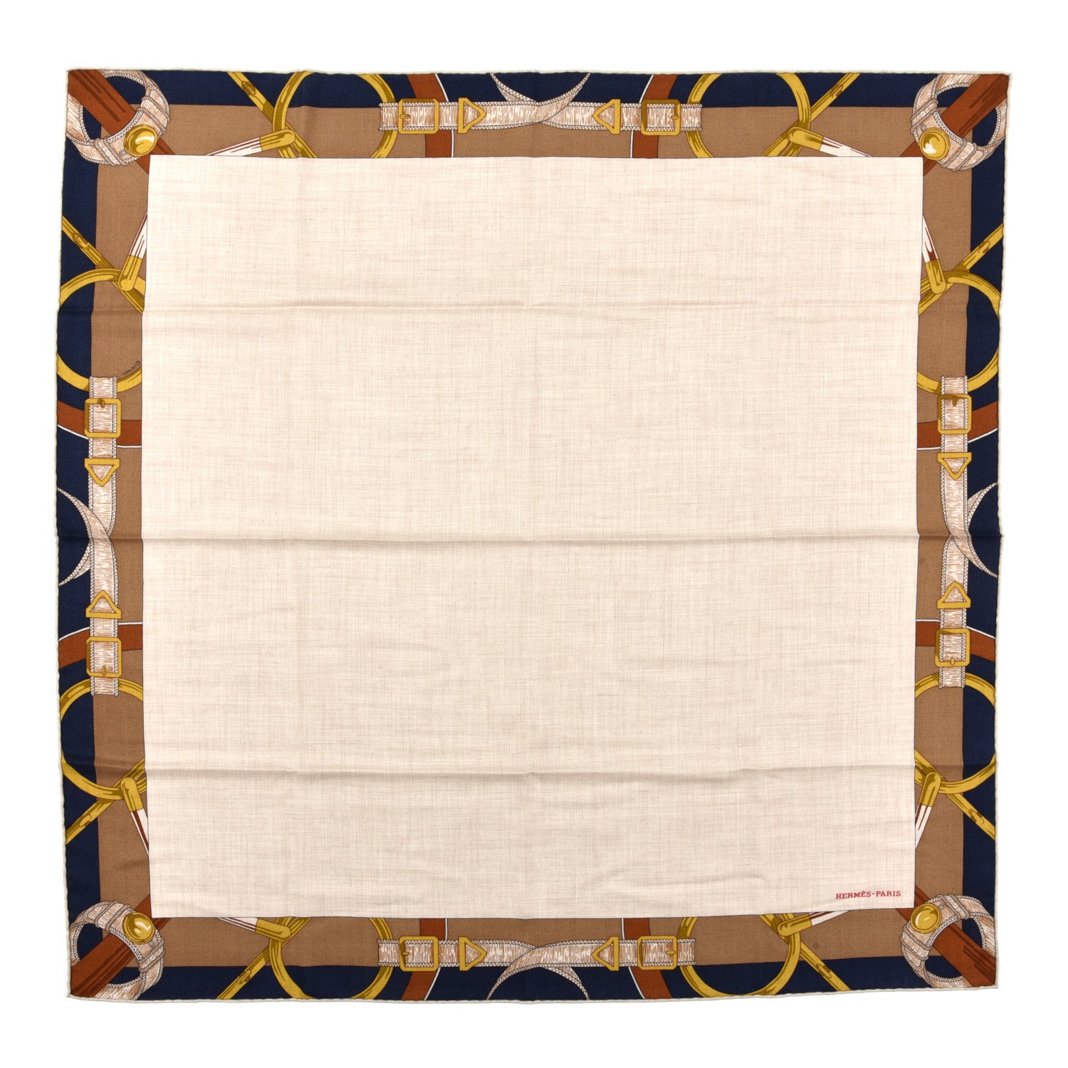 Hermes Cashmere Silk Encadre Eperon d'Or Scarf 90 1 of 4