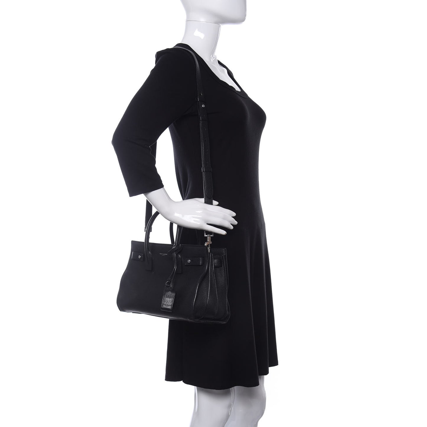 Grained Calfskin Baby Sac De Jour Souple Black