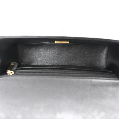 Chanel Lambskin Quilted Mini Top Handle Rectangular Flap Black 5 of 11