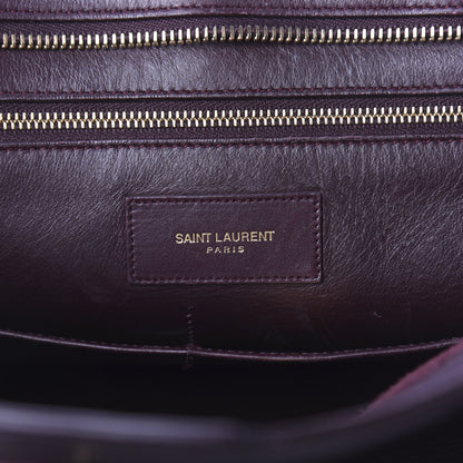 Saint Laurent Calfskin Medium Classic Y Cabas Bordeaux 6 of 12