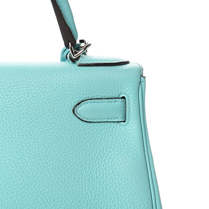 Hermes Togo Kelly Retourne 28 Bleu Atoll 34 of 39