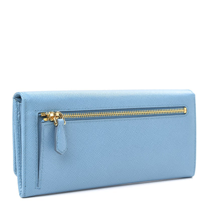 Prada Saffiano Metal Continental Flap Wallet Voyage 3 of 7