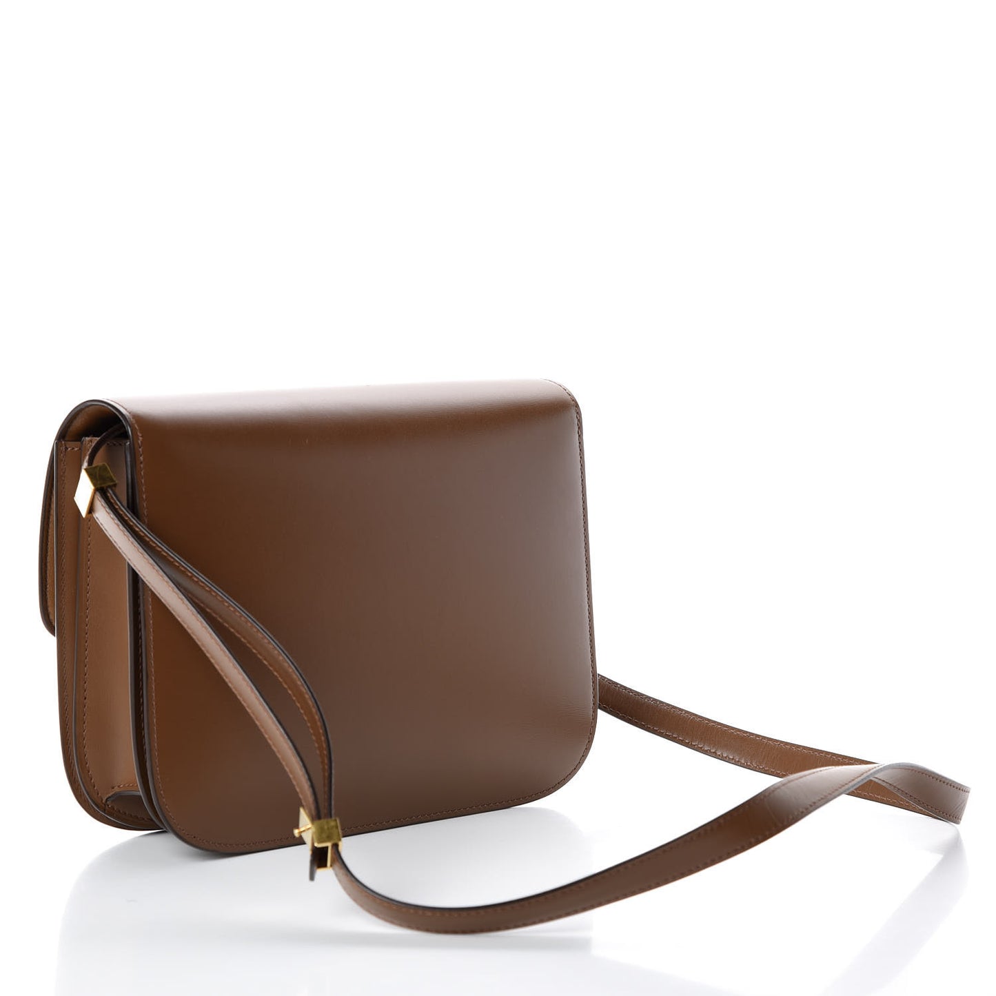 Box Calfskin Medium Classic Box Flap Bag Camel