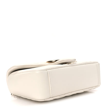 Gucci Lambskin Matelasse Medium GG Marmont Shoulder Bag White 4 of 10