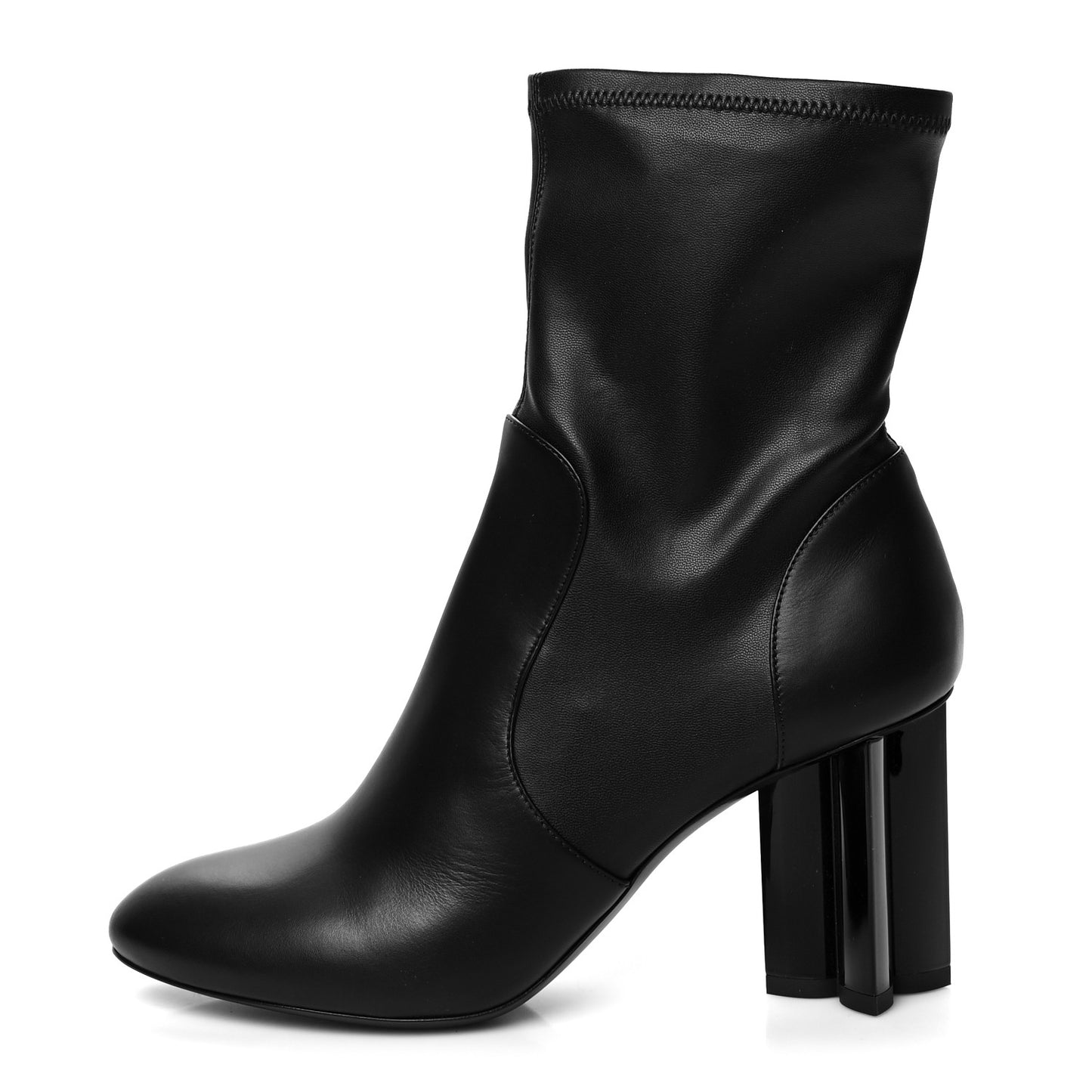 Calfskin Silhouette Ankle Boots 39 Black