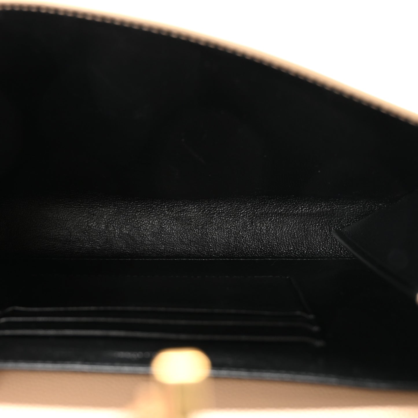 Grain De Poudre Monogram Cassandra Chain Wallet Dark Beige