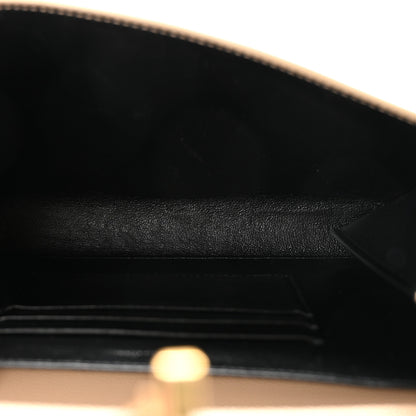 Saint Laurent Grain De Poudre Monogram Cassandra Chain Wallet Dark Beige 5 of 9