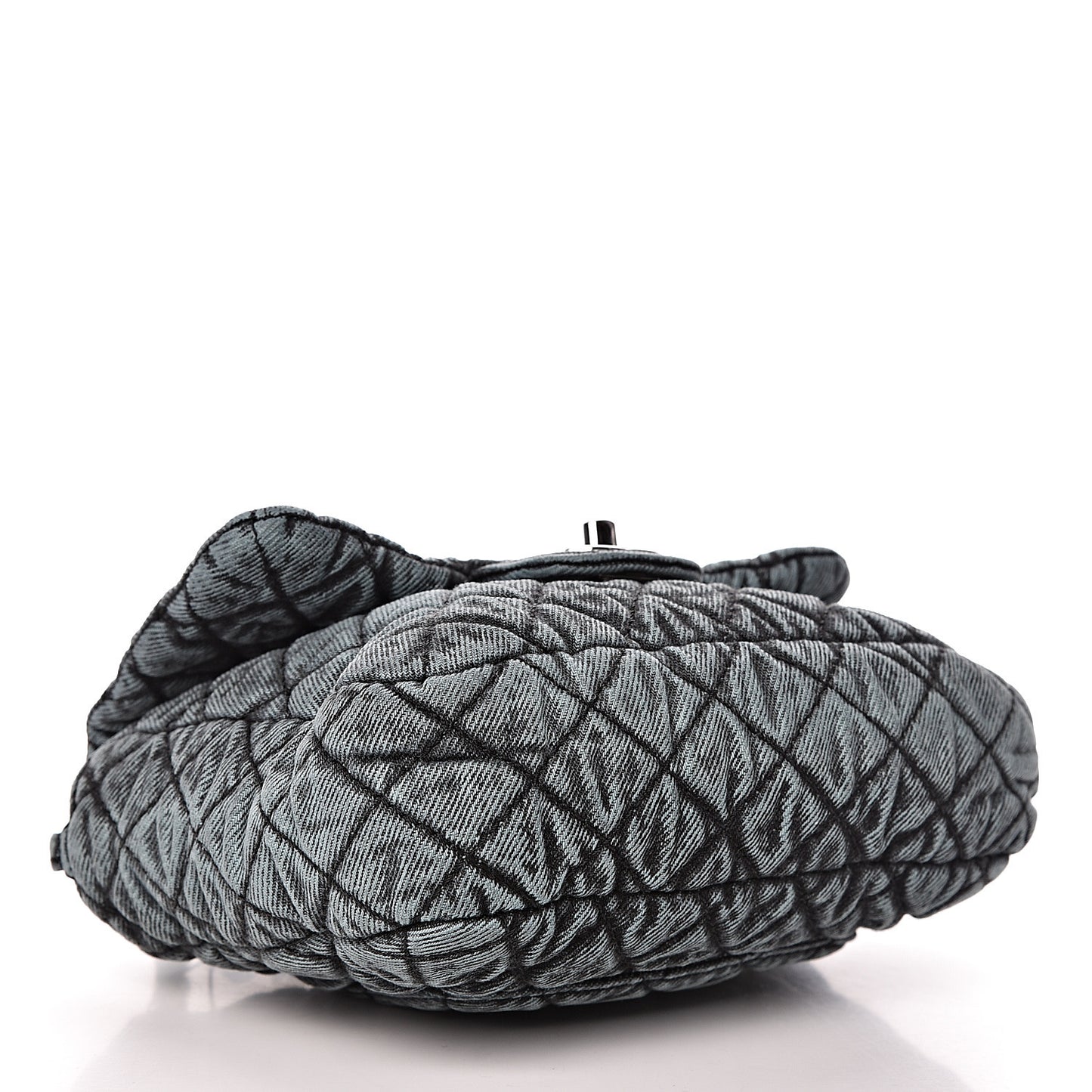 Denim Quilted Small Denimpression Flap Blue Black