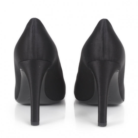 Louis Vuitton Satin Swarovski Crystal Heels 40 Black 3 of 10