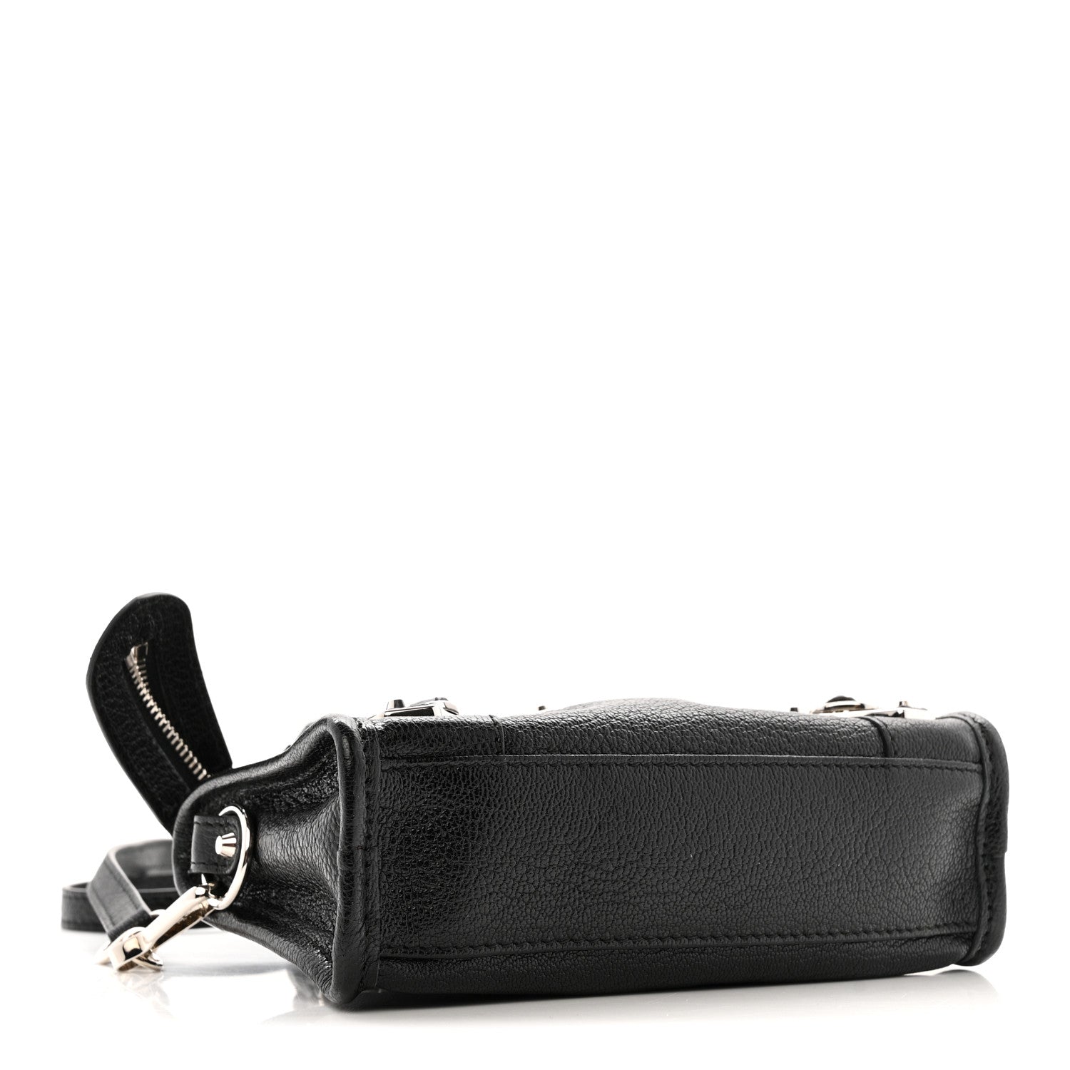 Balenciaga Chevre Silver Metallic Edge Hardware Nano City Black 4 of 12