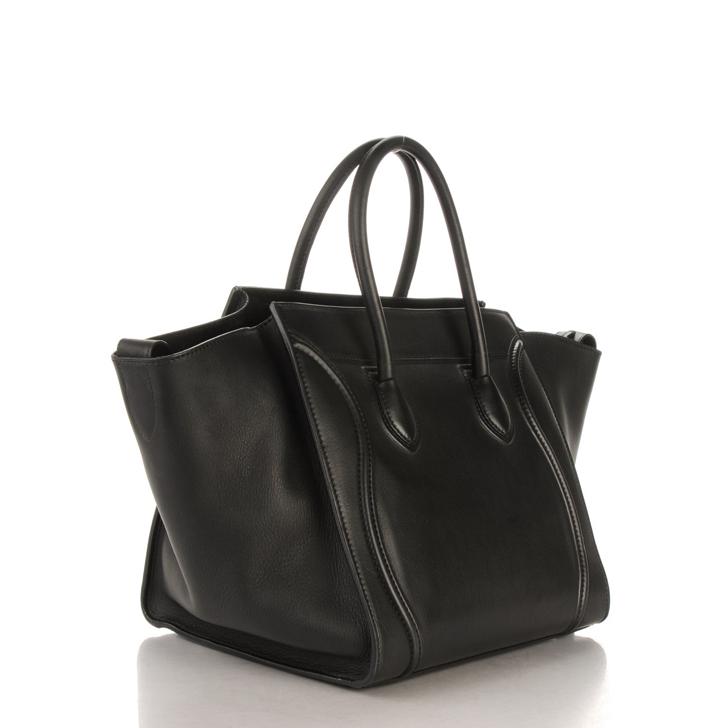 Celine Supple Calfskin Medium Phantom Luggage Black 3 of 8