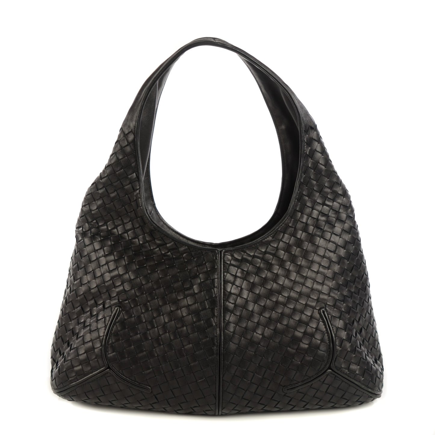 Nappa Intrecciato Ball Hobo Nero Black